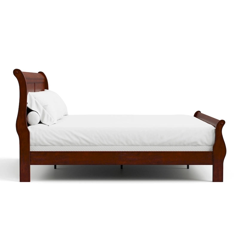 Furniture of America Devi Traditional Solid Wood Sleigh Bed