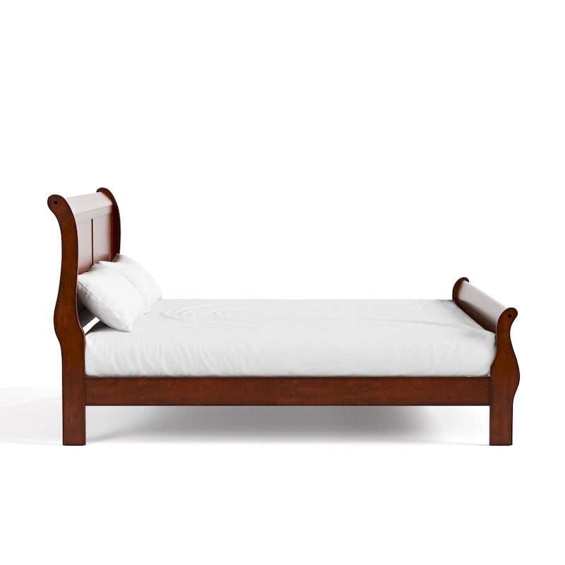 Furniture of America Devi Traditional Solid Wood Sleigh Bed