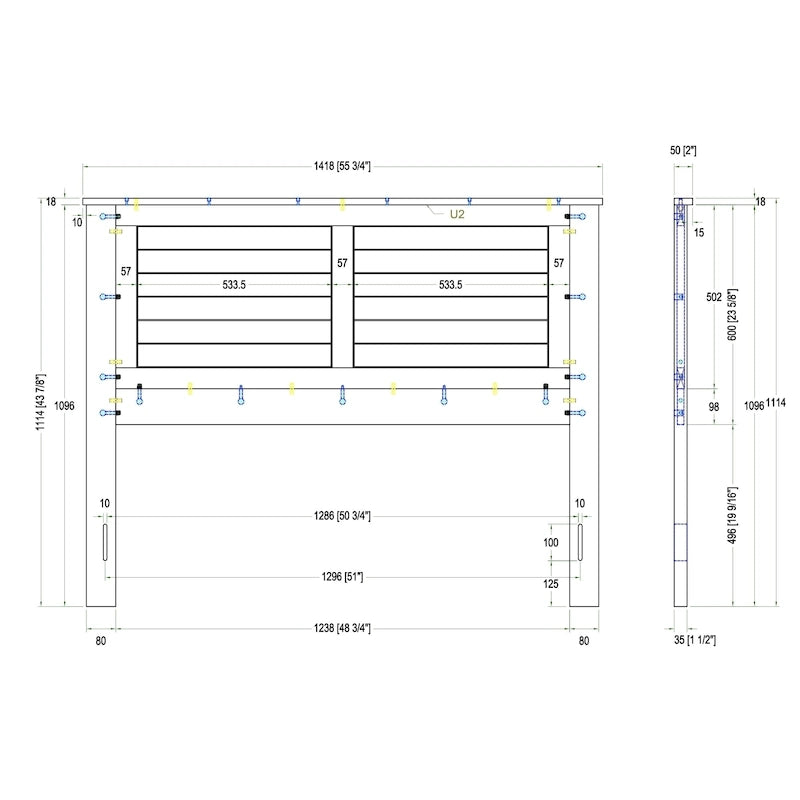 Campagne Wood Headboard