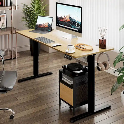 Futzca Height Adjustable Electric Standing Desk Sit Stand Computer Stand up Desk with Splice Board