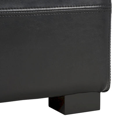 SAFAVIEH Harper Tufted Brown Bicast-Leather Large Storage Bench - 46.9 x 18.3 x 16.7 - 47Wx18Dx17H