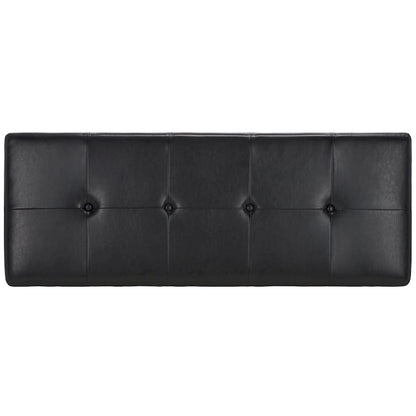 SAFAVIEH Harper Tufted Brown Bicast-Leather Large Storage Bench - 46.9 x 18.3 x 16.7 - 47Wx18Dx17H