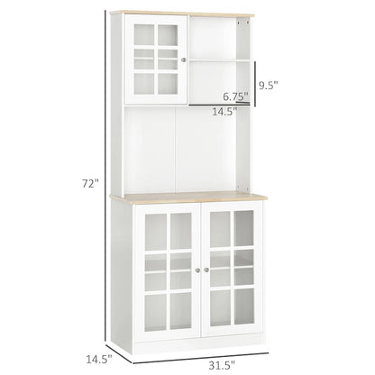 HOMCOM 72-inch Transitional Kitchen Cabinet Pantry