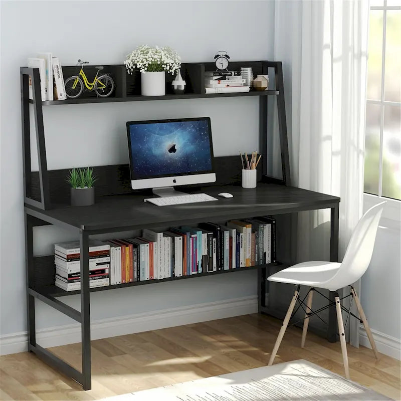 47 InchesComputer Desk with Hutch and Bookshelf, Home Office Desk