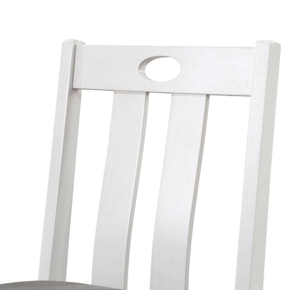 Badia Transitional White Wood 5-Piece Counter Height Table Set by Furniture of America