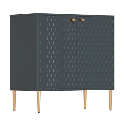 Hexagonal Pattern 2-door Storage Cabinet Buffet Cabinet Sideboard