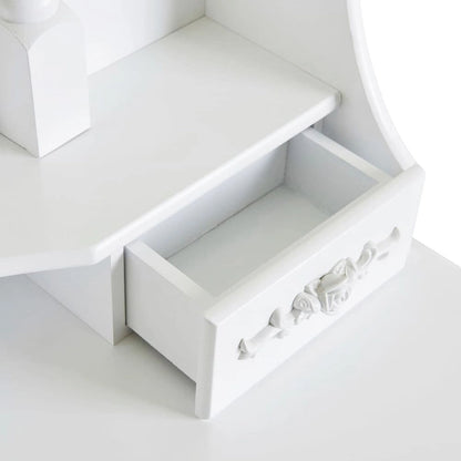 Modern Concise 4-Drawer Makeup Vanity Table and Stool Set