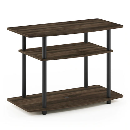 Furinno Turn-N-Tube No Tools 3-Tier TV Stands, Columbia Walnut/Black