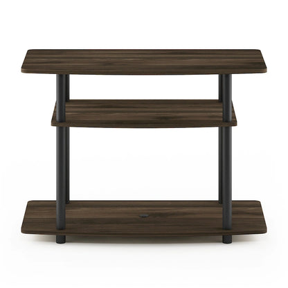 Furinno Turn-N-Tube No Tools 3-Tier TV Stands, Columbia Walnut/Black