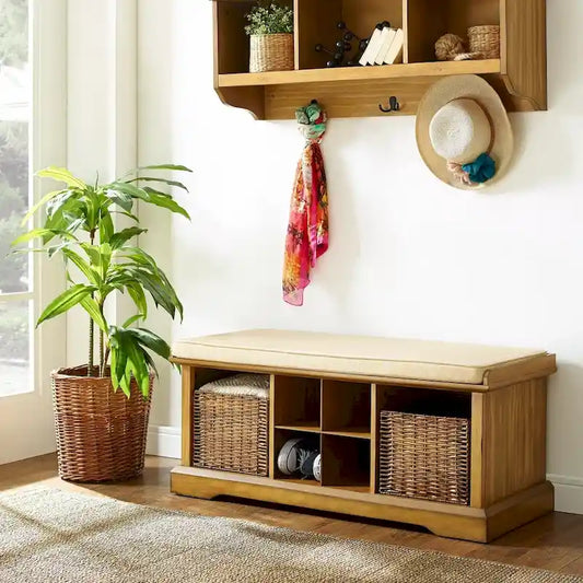 Brennan Entryway Storage Bench - 42 W x 16.5 D x 18.25 H