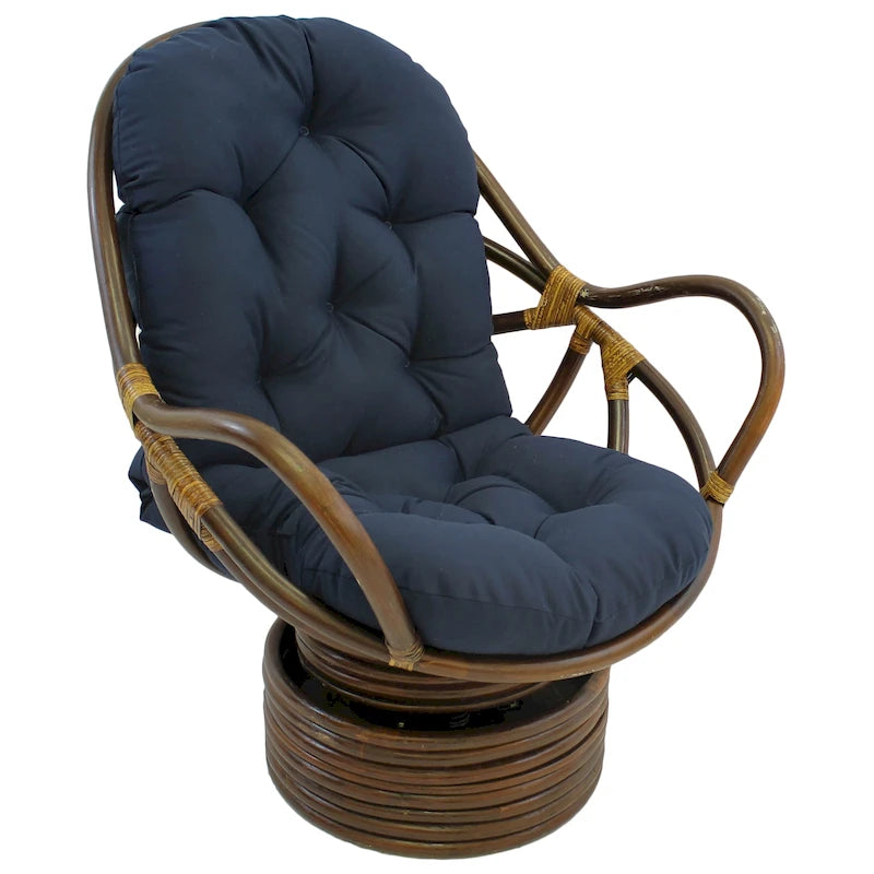 48-inch by 24-inch Twill Indoor Seat/Back Rocker Cushion (Cushion Only) - 48 x 24