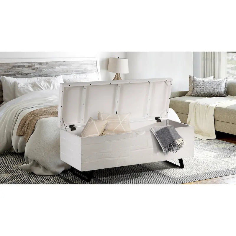 Broadmore 46-inch Acacia Wood Storage Bench