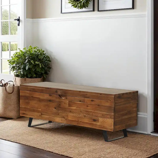 Broadmore 46-inch Acacia Wood Storage Bench
