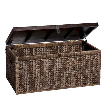 SEI Furniture Keene Espresso Woven Hyacinth Trunk Coffee Table