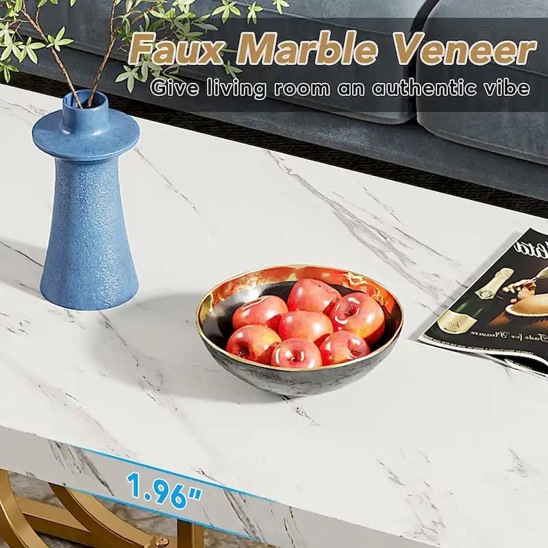 47 Inches Coffee Table CenterTea Table for Living Room