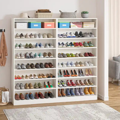 9 Tiers Tall Shoe Storage Rack Cabinet with Open Shelf for Entryway