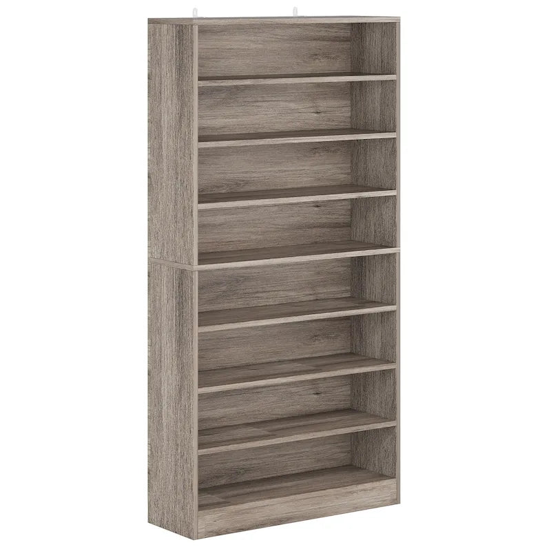 9 Tiers Tall Shoe Storage Rack Cabinet with Open Shelf for Entryway
