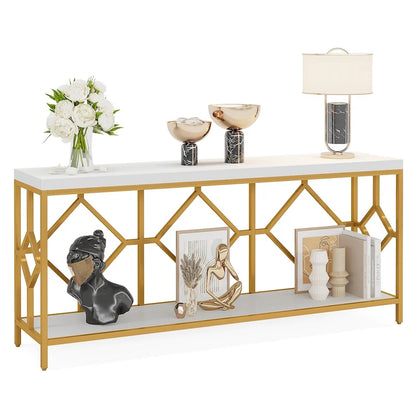 70.9 Inche Extral Long Console Sofa Accent Table for Entryway Living Room