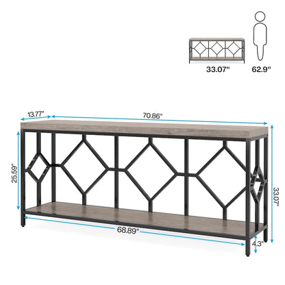 70.9 Inche Extral Long Console Sofa Accent Table for Entryway Living Room