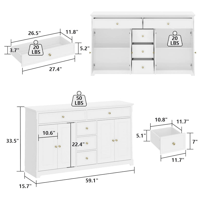 Bookcase Storage Cabinet Lacquered Buffet Sideboard Dresser