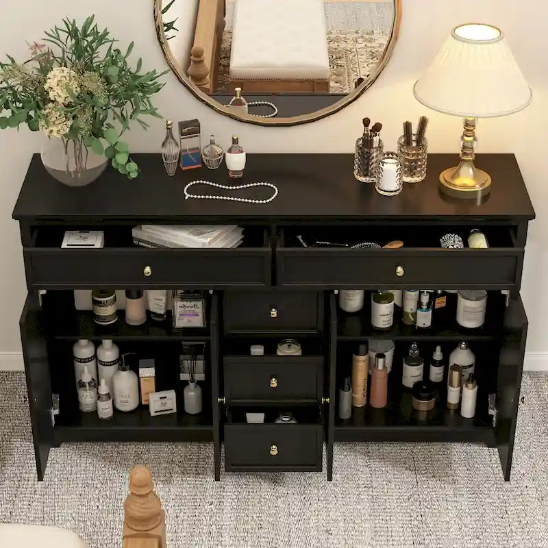 Bookcase Storage Cabinet Lacquered Buffet Sideboard Dresser