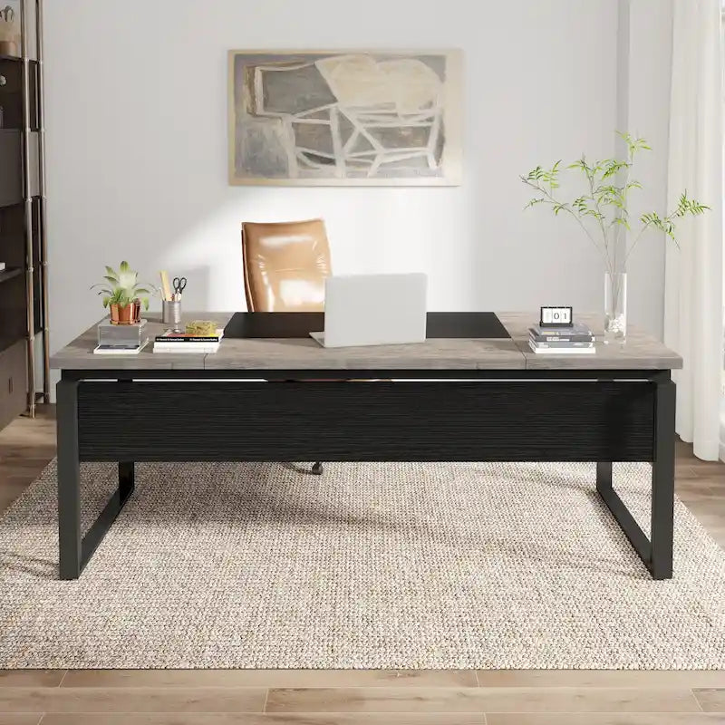 63 Modern Executive Computer Desk, 5FT Home Office Desk (Only Desk)