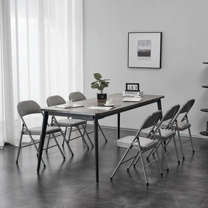 Elegant Foldable Iron & PVC Chairs for Convention & Exhibition White