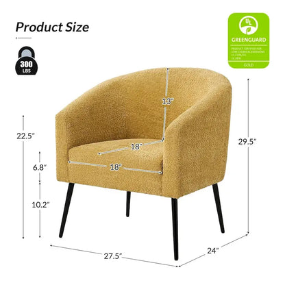 Hal Modern Boucle Armchair with Metal Legs by HULALA HOME