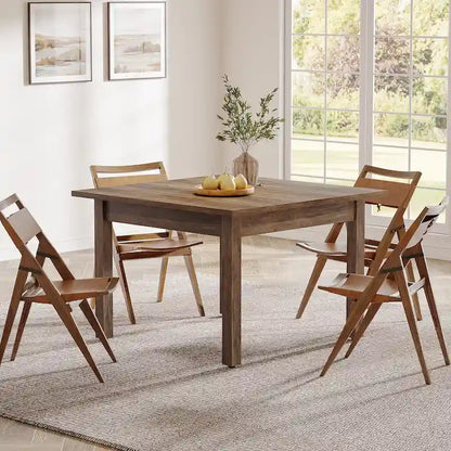 39.4 Inches Square 2-4 People Dining Table with Solid Wood Legs for Living Room Dining Room