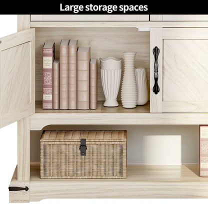 Moasis 35-Inch Farmhouse Console Table, Entry Table with 2 Drawers and Cabinet for Living Room