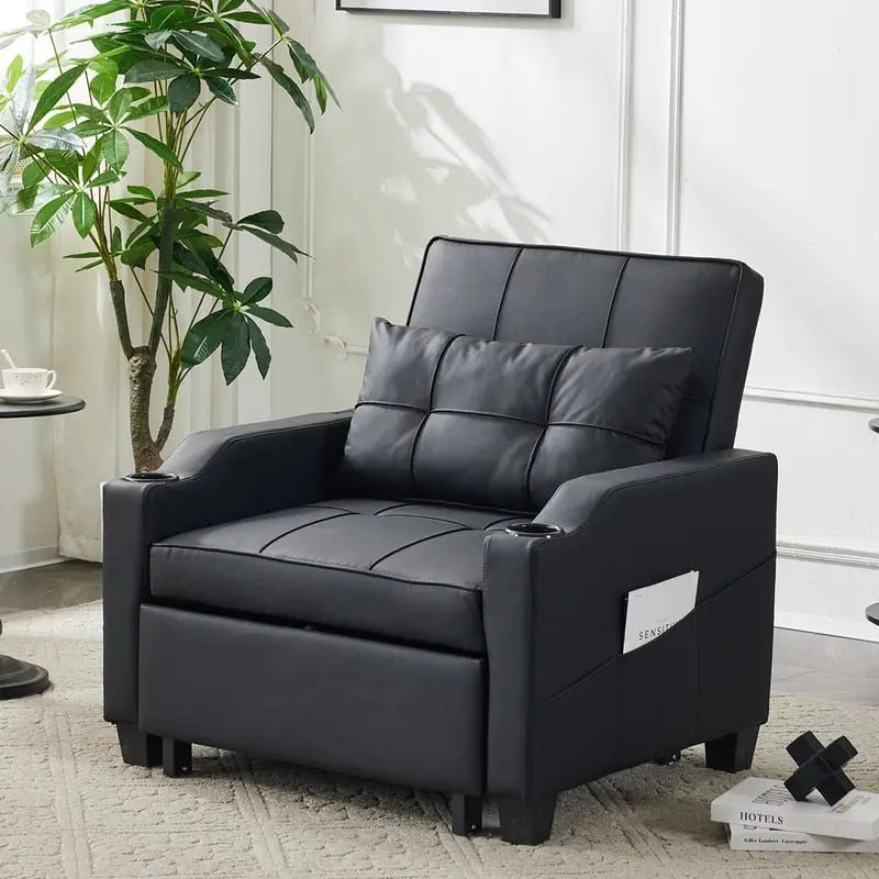 Chair Bed, Sleeper Sofa Chair Bed 3 in 1, Adjustable Recliner,Armchair, Sofa, Bed, Linen