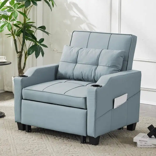 Chair Bed, Sleeper Sofa Chair Bed 3 in 1, Adjustable Recliner,Armchair, Sofa, Bed, Linen