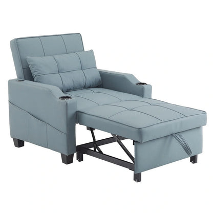 Chair Bed, Sleeper Sofa Chair Bed 3 in 1, Adjustable Recliner,Armchair, Sofa, Bed, Linen