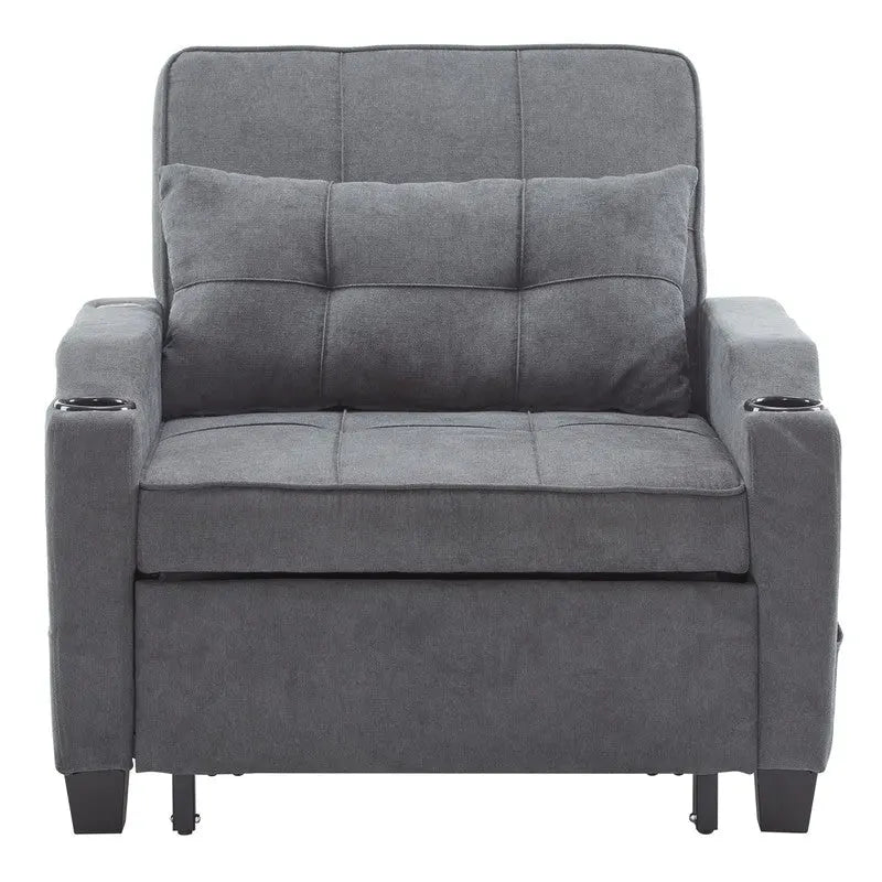 Chair Bed, Sleeper Sofa Chair Bed 3 in 1, Adjustable Recliner,Armchair, Sofa, Bed, Linen