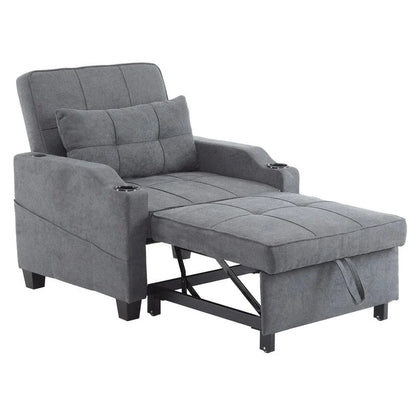 Chair Bed, Sleeper Sofa Chair Bed 3 in 1, Adjustable Recliner,Armchair, Sofa, Bed, Linen