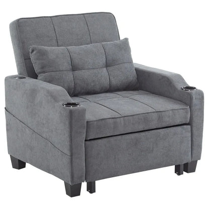 Chair Bed, Sleeper Sofa Chair Bed 3 in 1, Adjustable Recliner,Armchair, Sofa, Bed, Linen