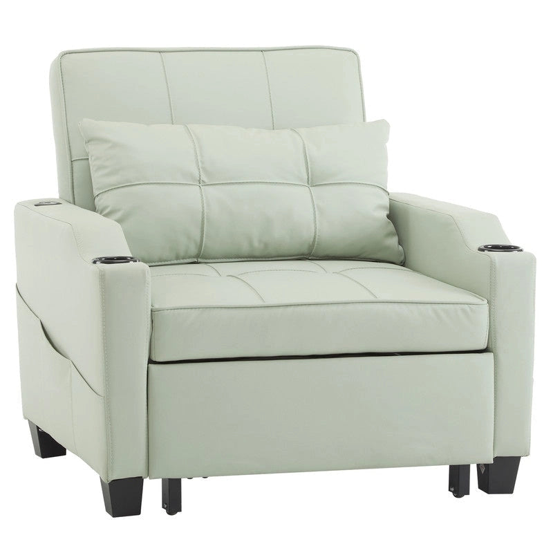 Chair Bed, Sleeper Sofa Chair Bed 3 in 1, Adjustable Recliner,Armchair, Sofa, Bed, Linen