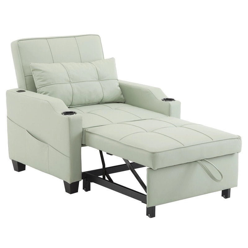 Chair Bed, Sleeper Sofa Chair Bed 3 in 1, Adjustable Recliner,Armchair, Sofa, Bed, Linen