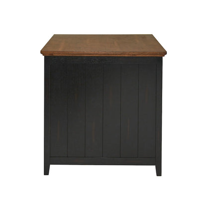 Eleanor Two-Tone Antique Finish Extendable Kitchen Island with 3 Drawers by iNSPIRE Q Classic