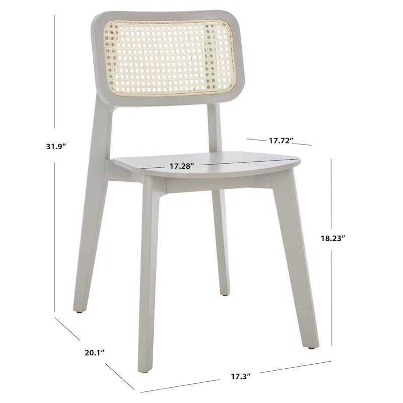 SAFAVIEH Luz Cane Dining Chair - 17 W x 20 D x 32 H - 17Wx20Dx32H