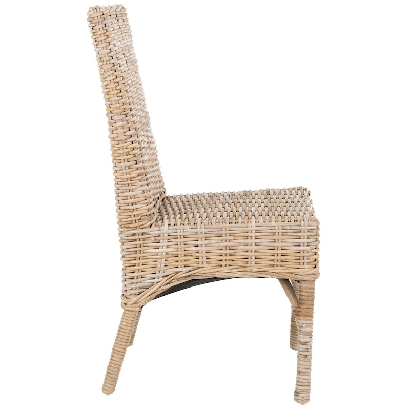 SAFAVIEH Karyl Unfinished Natural Wicker Dining Chair (Set of 2) - 18.5 x 18.5 x 38.1 - 19Wx19Dx38H