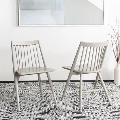 SAFAVIEH Orelia 19 Inch Black Spindle Dining Chair (Set of 2) - 21Wx22Dx34H