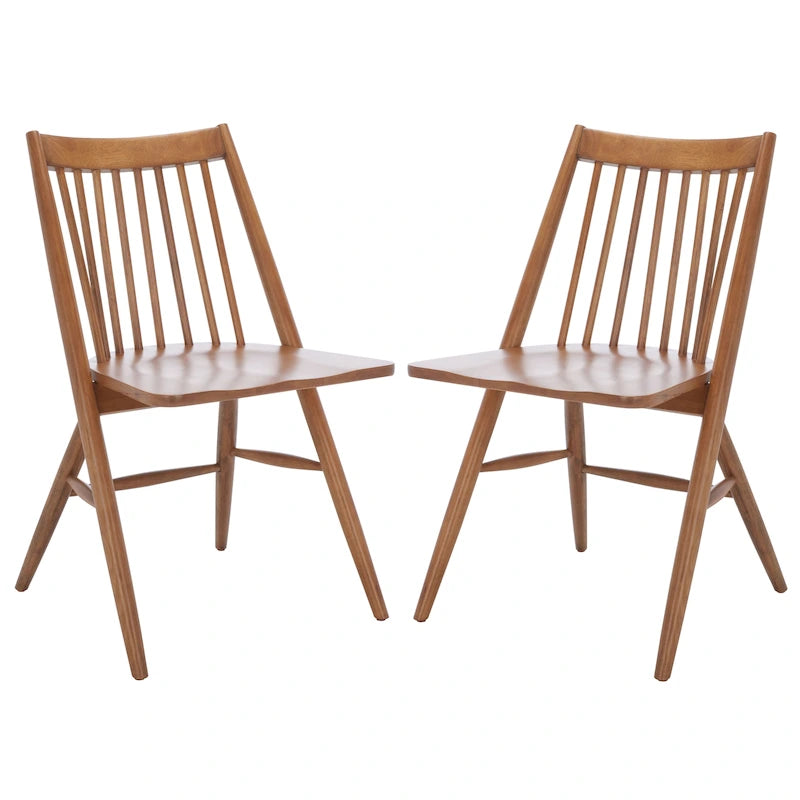 SAFAVIEH Orelia 19 Inch Black Spindle Dining Chair (Set of 2) - 21Wx22Dx34H