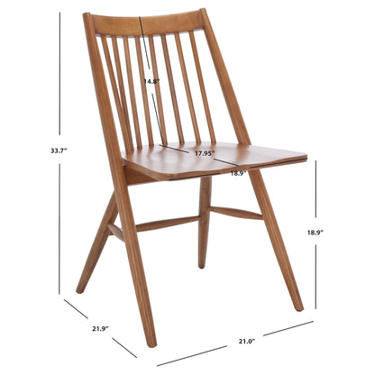 SAFAVIEH Orelia 19 Inch Black Spindle Dining Chair (Set of 2) - 21Wx22Dx34H