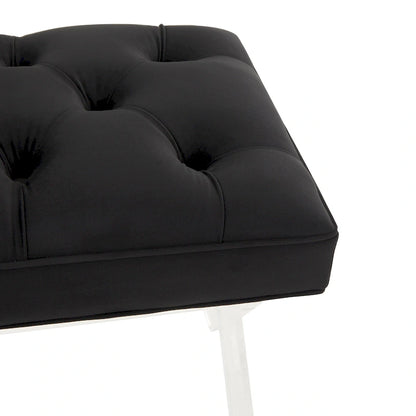 SAFAVIEH Couture Ketevan Tufted Acrylic Bench - 48 In W x 18 In D x 18 In H - 48Wx18Dx18H