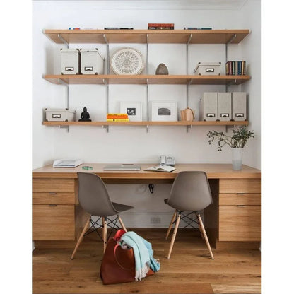 Set of 2 Designer Plastic Eiffel Chairs Solid Wood Legs Retro Dining Molded Shell Hotel Dowel For Kitchen Bedroom Work