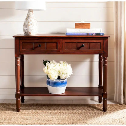 SAFAVIEH Camilla Grey 2-Drawer Console Table - 35.8 x 13.8 x 29.5 - 36Wx14Dx30H