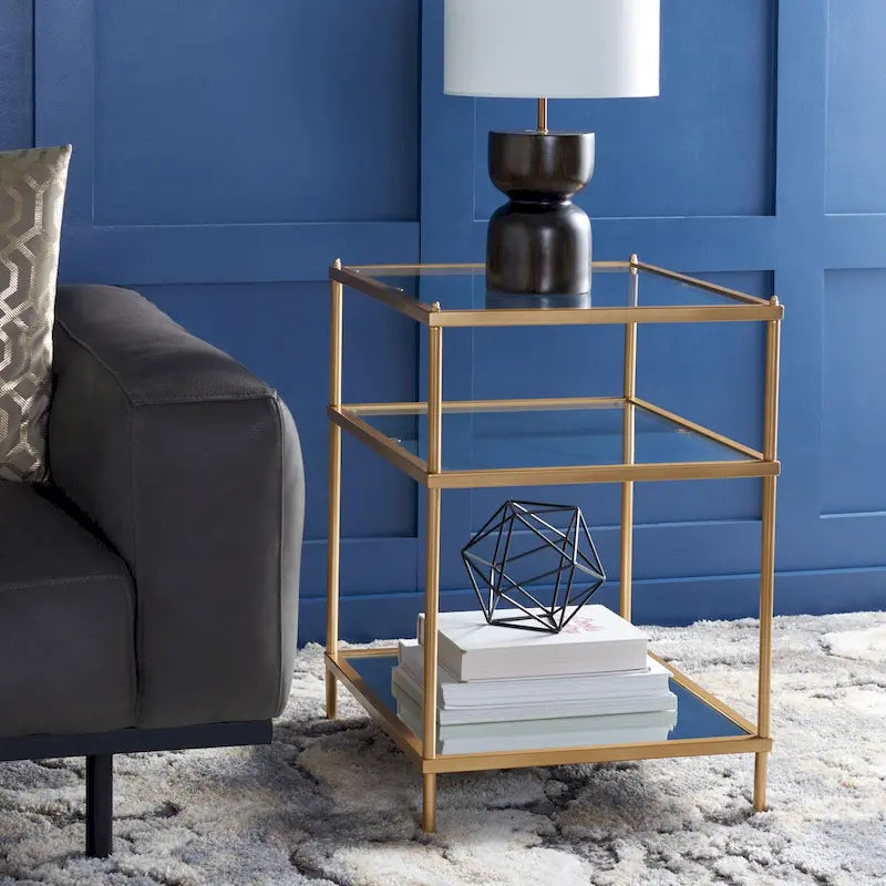 SAFAVIEH Vida 3-Tier Accent Table - 22 W x 18 D x 27 H - 22Wx18Dx27H
