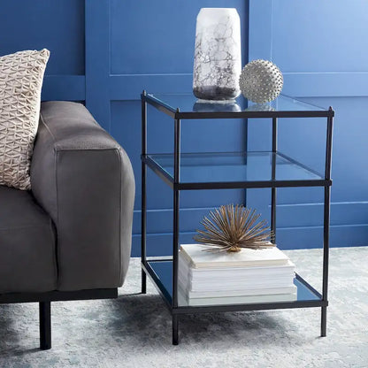 SAFAVIEH Vida 3-Tier Accent Table - 22 W x 18 D x 27 H - 22Wx18Dx27H