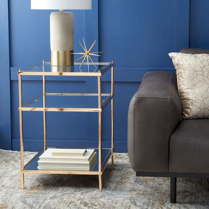 SAFAVIEH Vida 3-Tier Accent Table - 22 W x 18 D x 27 H - 22Wx18Dx27H